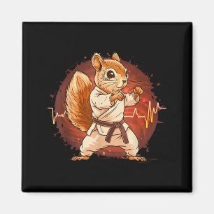 Judo Eichhörnchen Herzschlag Kickboxen Taekwondo Magnet