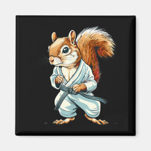 Judo Eichhörnchen MMA Taekwondo Martial Arts Jiu-J Magnet