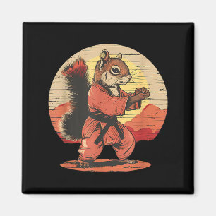 Judo Eichhörnchen Sonnenuntergang Taekwondo Karate Magnet