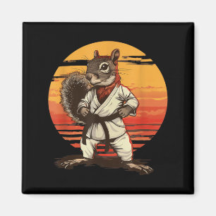 Judo Eichhörnchen Sonnenuntergang Taekwondo Karate Magnet