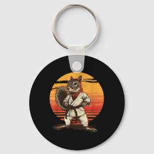 Judo Eichhörnchen Sonnenuntergang Taekwondo Karate Schlüsselanhänger