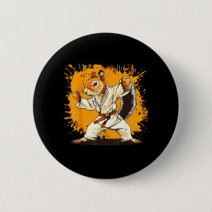 Judo Eichhörnchen Wasserfarbe Taekwondo Karate MMA Button