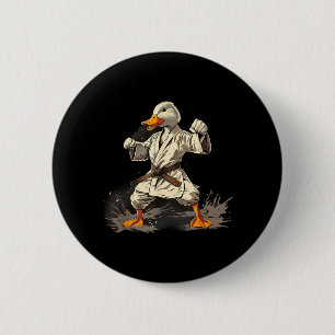 Judo-Ente Taekwondo-Ente MMA-Ente Wasserfarbe Button