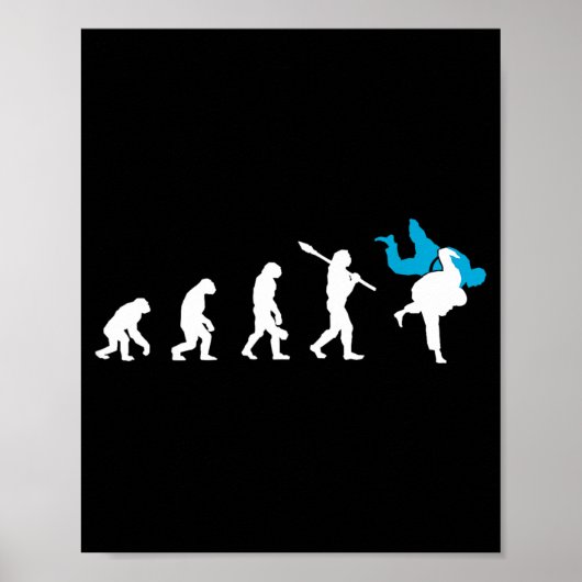 Judo-Evolution cooler Judoka Retro-Geschenk Poster (Vorne)