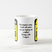 Judo Funny Personalized Warning Kaffeetasse (Mittel)