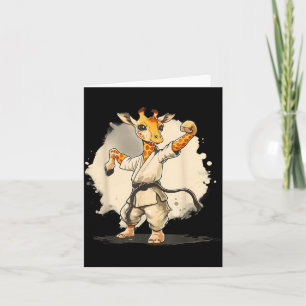 Judo Giraffe Natur Kickboxen Taekwondo Kampfsport Karte