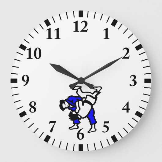 Judo Große Wanduhr (Vorderseite)