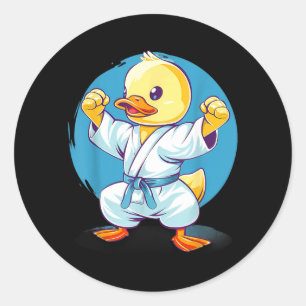 Judo-Gummiente Natur-Kickboxen Taekwondo Runder Aufkleber