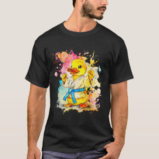 Judo-Gummiente Natur-Kickboxen Taekwondo T-Shirt