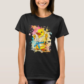 Judo-Gummiente Natur-Kickboxen Taekwondo T-Shirt