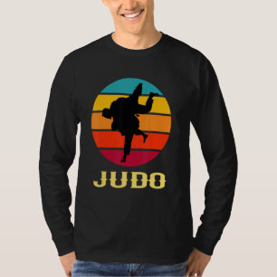 Judo Hand Vintag Sunset Martial Arts Style T-Shirt