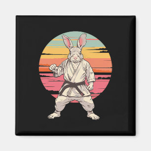 Judo-Hase-Bunny-Natur-Kickboxen-Taekwondo-Mart Magnet