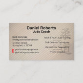 Judo instructor - Black Belt and sun Visitenkarte (Rückseite)