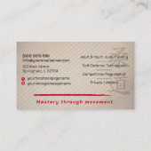 Judo instructor - Kanji and Judoka Visitenkarte (Rückseite)