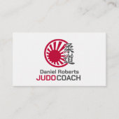 Judo instructor - Kanji and Rising Sun Visitenkarte (Vorderseite)