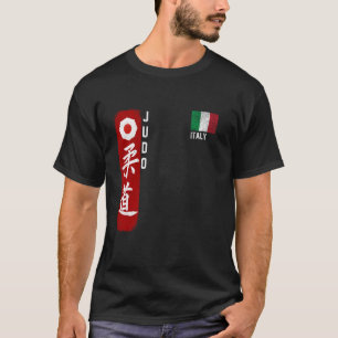 Judo Italien italienische Flagge Judoka Dojo Marti T-Shirt