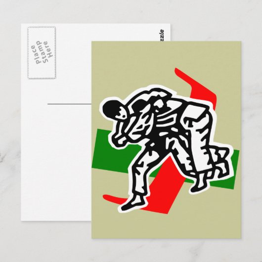 Judo Ju Jitsu Postkarte (Vorne/Hinten)