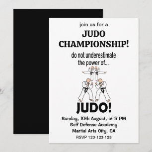 Judo-Kämpfer Selbstverteidigung Taekwondo Judo Einladung