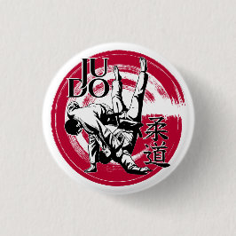 Judo Kanji and Rising Sun Throw Button