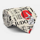 Judo Kanji, Judoka, Torii gates pattern Krawatte (Gerollt)