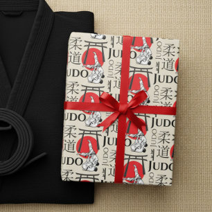 Judo Kanji, Judoka, Torii-Tore-Muster Geschenkpapier
