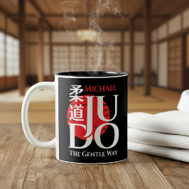 Judo -Kanji, Rising Sun Zweifarbige Tasse