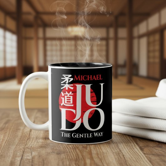 Judo -Kanji, Rising Sun Zweifarbige Tasse