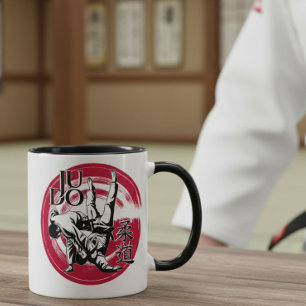 Judo Kanji und Rising Sun Throw - Kampfsport  Tasse
