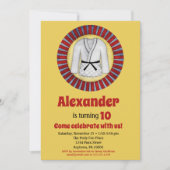 Judo Karate Martial Arts Geburtstag Einladung Boys (Vorderseite)