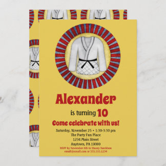 Judo Karate Martial Arts Geburtstag Einladung Boys