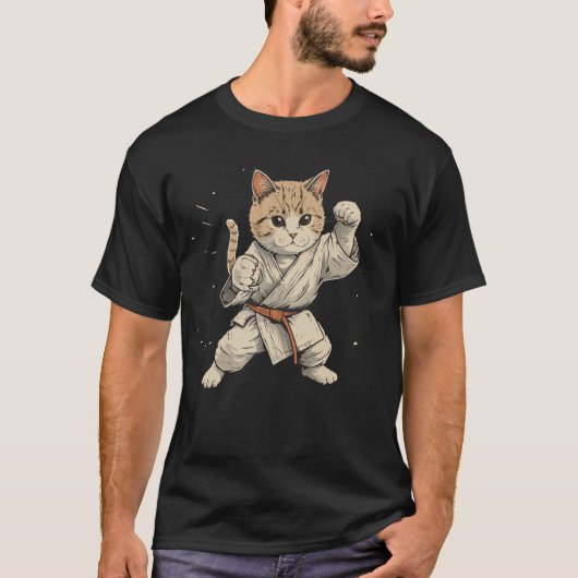 Judo-Katze T-Shirt (Vorderseite)
