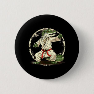 Judo Krokodil Natur Kickboxen Taekwondo Kampfsport Button