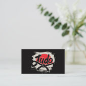 Judo-Lehrer - Schwarzgurt und Sonne Visitenkarte (Stehend Vorderseite)