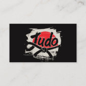 Judo-Lehrer - Schwarzgurt und Sonne Visitenkarte (Vorderseite)