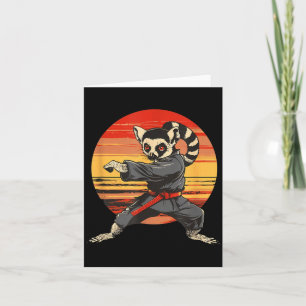 Judo Lemur Natur Kickboxen Taekwondo Kampfsport Karte