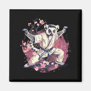 Judo Lemur Nature Kickboxen Taekwondo Kampfsport Magnet