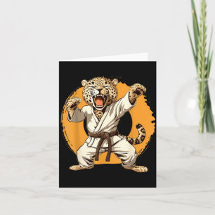 Judo Leopard Natur Kickboxen Taekwondo Kampfsport Karte