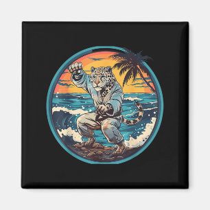 Judo Leopard Natur Kickboxen Taekwondo Kampfsport Magnet