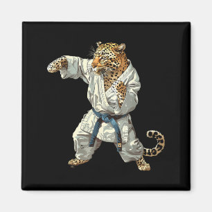 Judo Leopard Natur Kickboxen Taekwondo Kampfsport Magnet