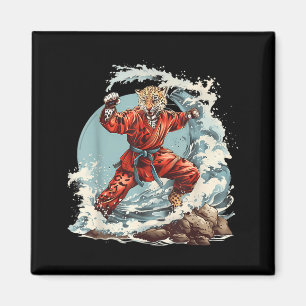 Judo Leopard Natur Kickboxen Taekwondo Kampfsport Magnet