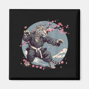 Judo Leopard Natur Kickboxen Taekwondo Kampfsport Magnet