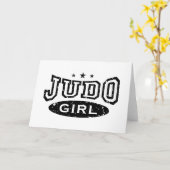 Judo-Mädchen Karte (Gelbe Blume)