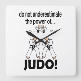 Judo Martial Arts Karate Taekwondo Judo Quadratische Wanduhr