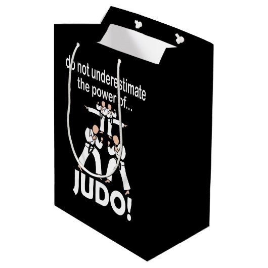 Judo Martial Arts Self Defense Taekwondo Judo Mittlere Geschenktüte (Rückseite Schrägansicht)