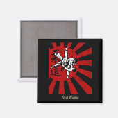 Judo Martial Arts Vintages Retro Design Magnet (Vorderseite/Rückseite)