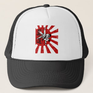 Judo Martial Arts Vintages Retro Design Truckerkappe
