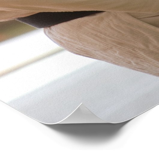 Judo Master Kneeling auf einer Matte Poster (Ecke)