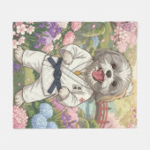 Judo Master Shih Tzu Fleecedecke (Vorderseite (Horizontal))