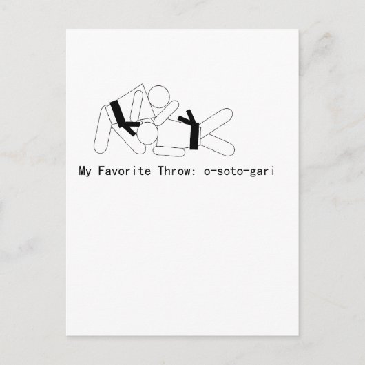 Judo My Fav Throw Osoto Gari Postkarte (Vorderseite)