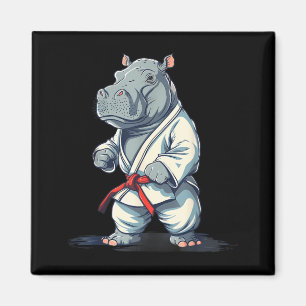 Judo Nilpferd Natur Kickboxen Taekwondo Kampfsport Magnet